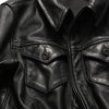 Men Full Grain Calfskin Black Leather Jacket