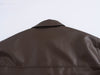 Women Faux Leather Bomber Jacket with Zipper Front