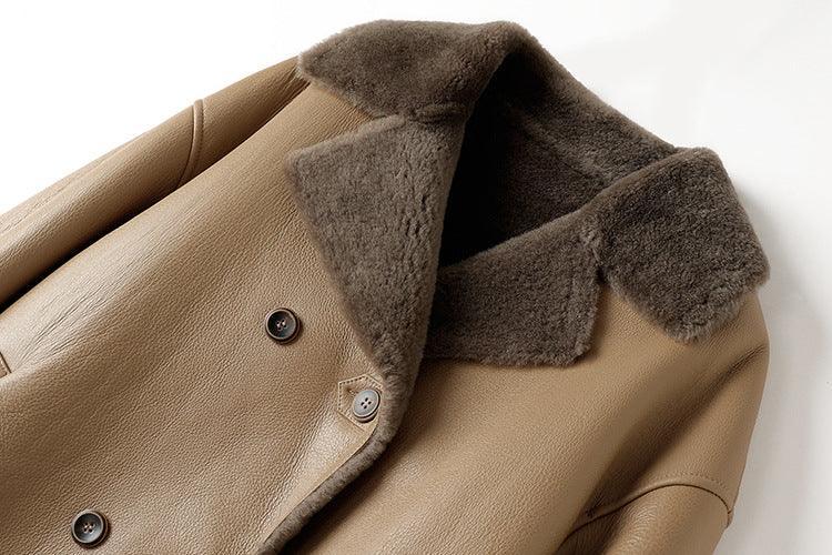 Women Leather Jacket with Merino Wool Interior