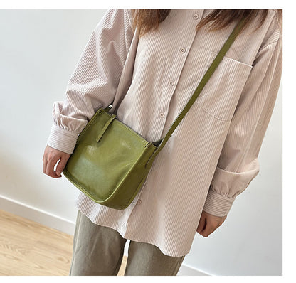 Genuine Leather Crossbody Messenger Bag for Women