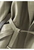Women Leather Jacket Lychee Grain Belted Short Coat