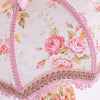 European floral fabric bedside table lamp