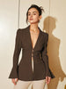 womens button up blouse blazer