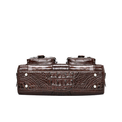Men’s Siamese Crocodile Leather Handbag