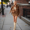 Fringe Western Cropped Fall Coat with Tassel Sleeves