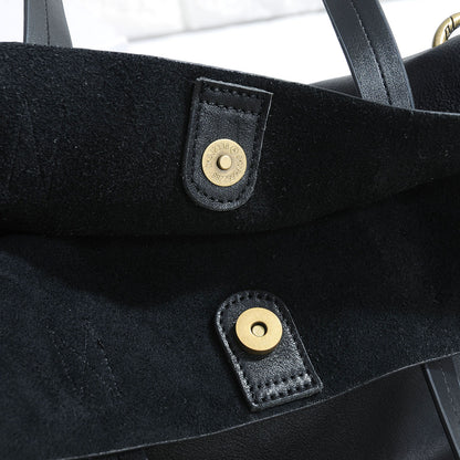 Women’s Genuine Leather Bucket Tote Backpack