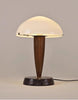 Danish Walnut Marble Glass Table Lamp Nordic Designer