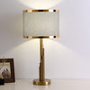 Modern scandinavian brass fabric table lamp