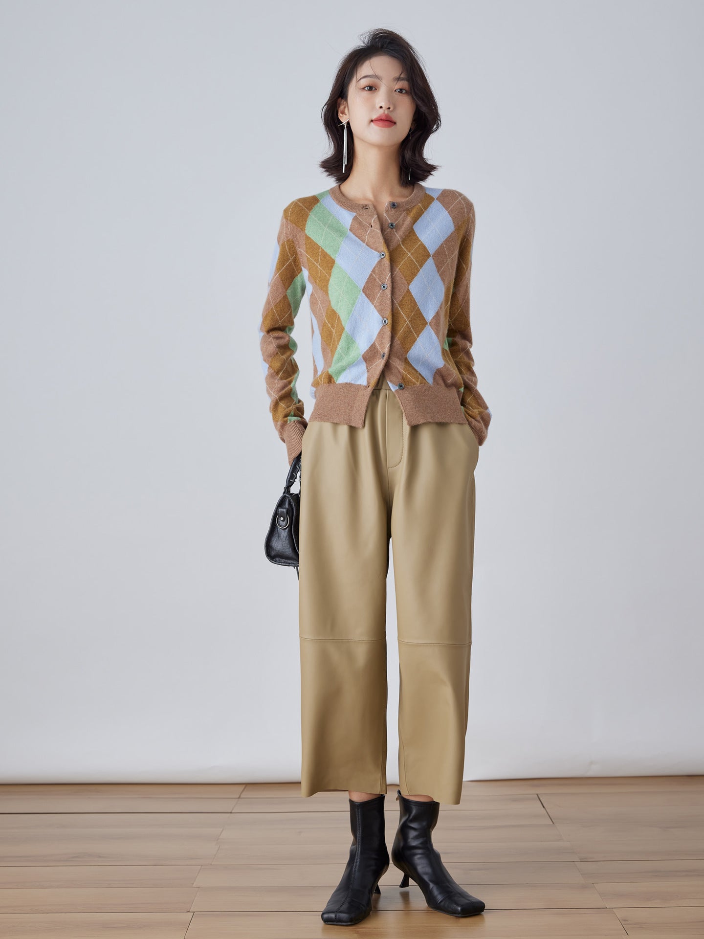 Women Leather Baggy Harem Pants