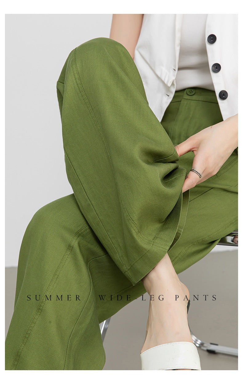Wide leg linen pants with natural summer drape