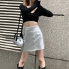 High Waist Faux Leather Skirts