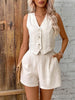 womens 2 piece summer sets vest and shorts