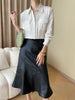 Leather Skirt High Waist Mermaid Hem