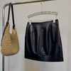 Women’s Genuine Leather Mini Skirt High Waist