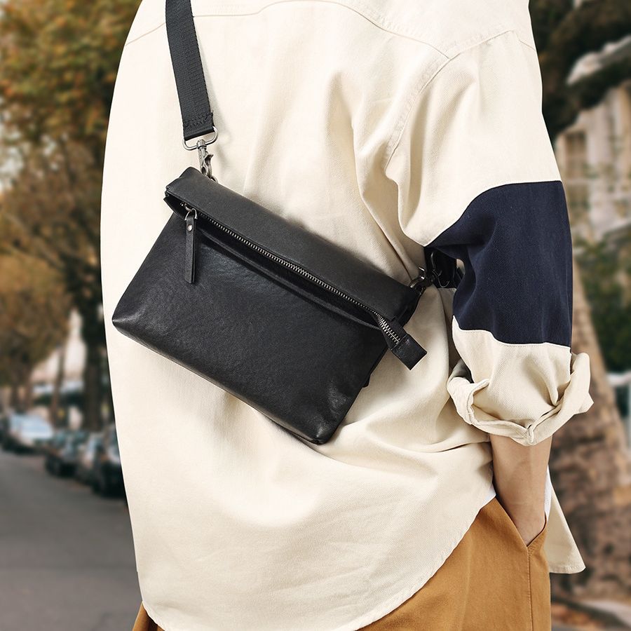 Men’s Genuine Leather Commuter Messenger Bag