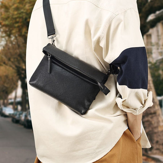 Men’s Genuine Leather Commuter Messenger Bag