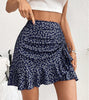 Ruched Ruffle Mini Skirt Summers