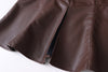 Leather Skirt High Waist Mermaid Hem