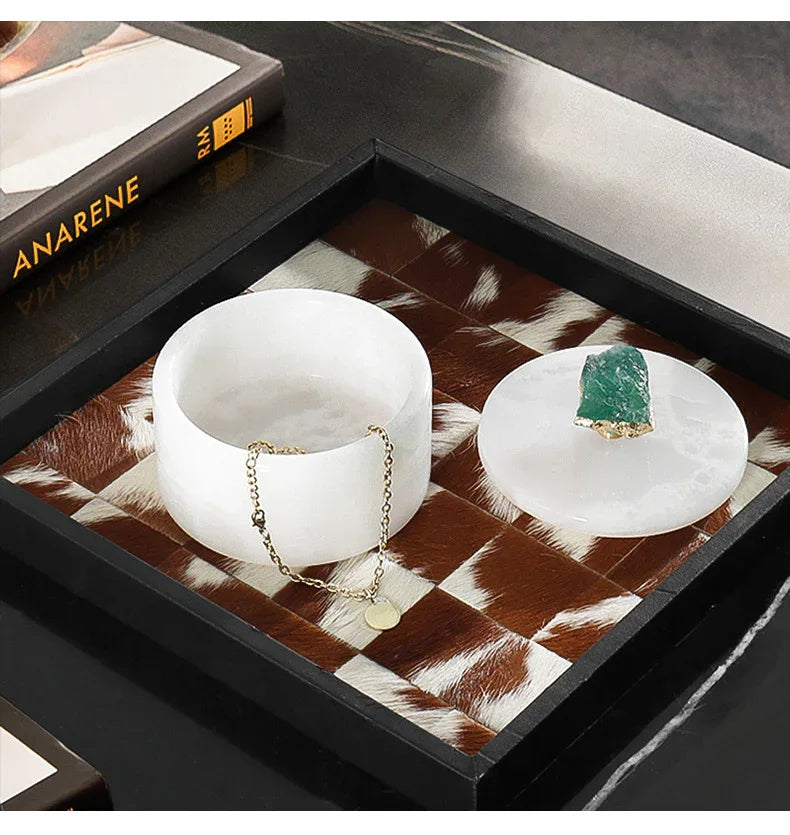 Natural Marble Jade Jewelry Storage Jar