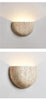 Natural Travertine Wall Lamp Wabi-Sabi Stone Light