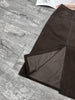 Brown Suede Midi Skirt Women Sheepskin Over-the-Knee Skirt