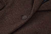Long brown wool coat women winter outerwear