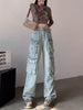 Women’s Loose Fit Cargo Denim Jeans