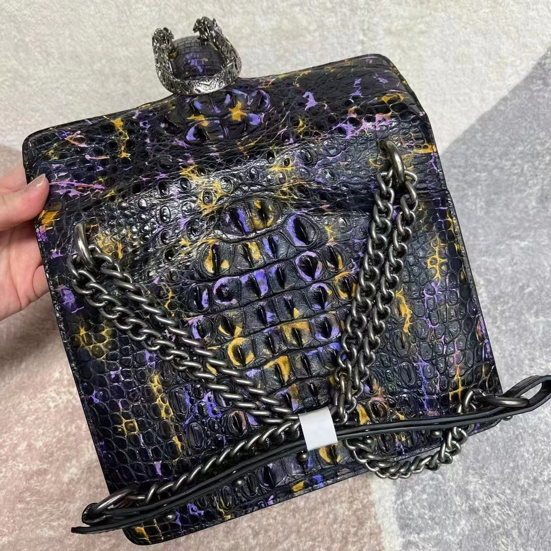 Genuine Crocodile Leather Crossbody Bag for Women