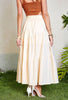 long pleated skirt Ruffle Hem Knot