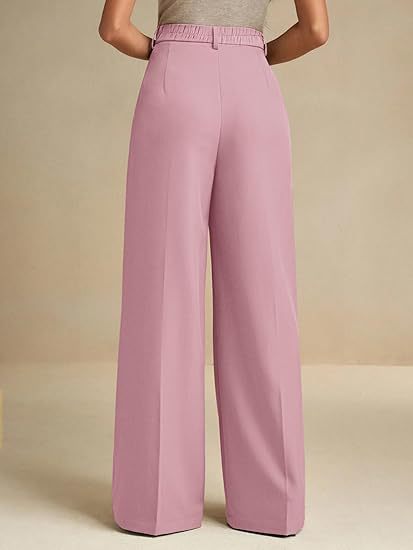 Women's Straight-Leg Beige Trousers