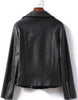 Women’s Leather Bomber Jacket Moto Style Zip Belted