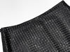 Genuine Black Leather Mini Skirt High Waisted Woven A-Line