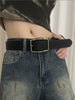 Vintage Printed Faux Leather Belt for Women