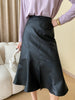 Leather Skirt High Waist Mermaid Hem