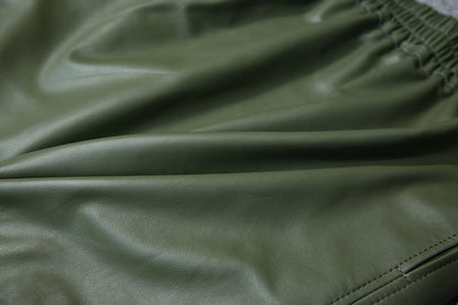 Genuine Leather Skirt High Waisted Short Mini Skirt