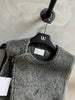 Women’s Merino Fur Vest Shearling Sleeveless Jacket Gray Winter Outerwear