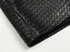 Genuine Black Leather Mini Skirt High Waisted Woven A-Line