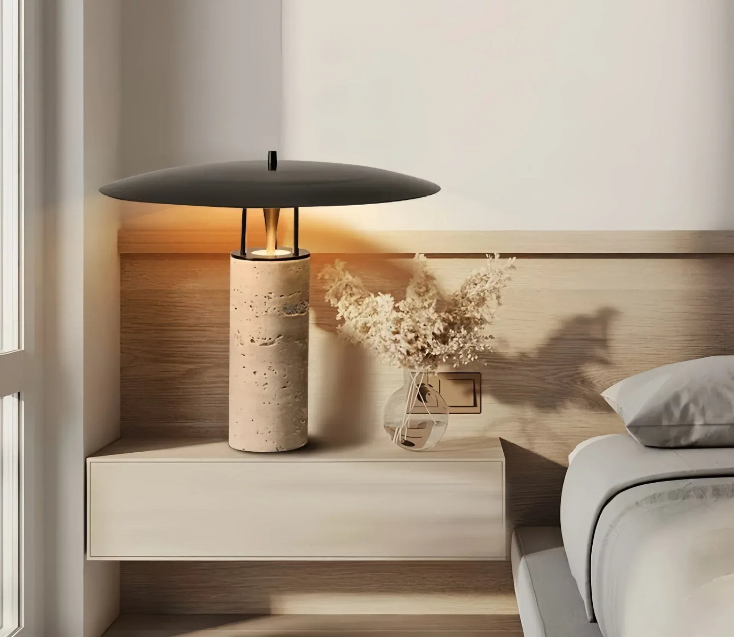 Nordic postmodern travertine table lamp
