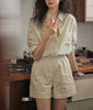 Women's Drop Shoulder Long Sleeve Striped Shirt