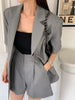 two piece outfits for women shorts and blazer