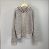 Women’s Hooded Cashmere Knit Cardigan with Sequins