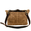 Canvas Courier Bag for Men with Waxed Canvas and Cowhide Leather