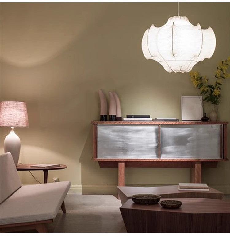 Japanese Wabi-Sabi Silk Chandelier Pendant Light