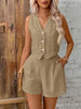 womens 2 piece summer sets vest and shorts