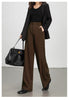 Women casual pants with high waist drape