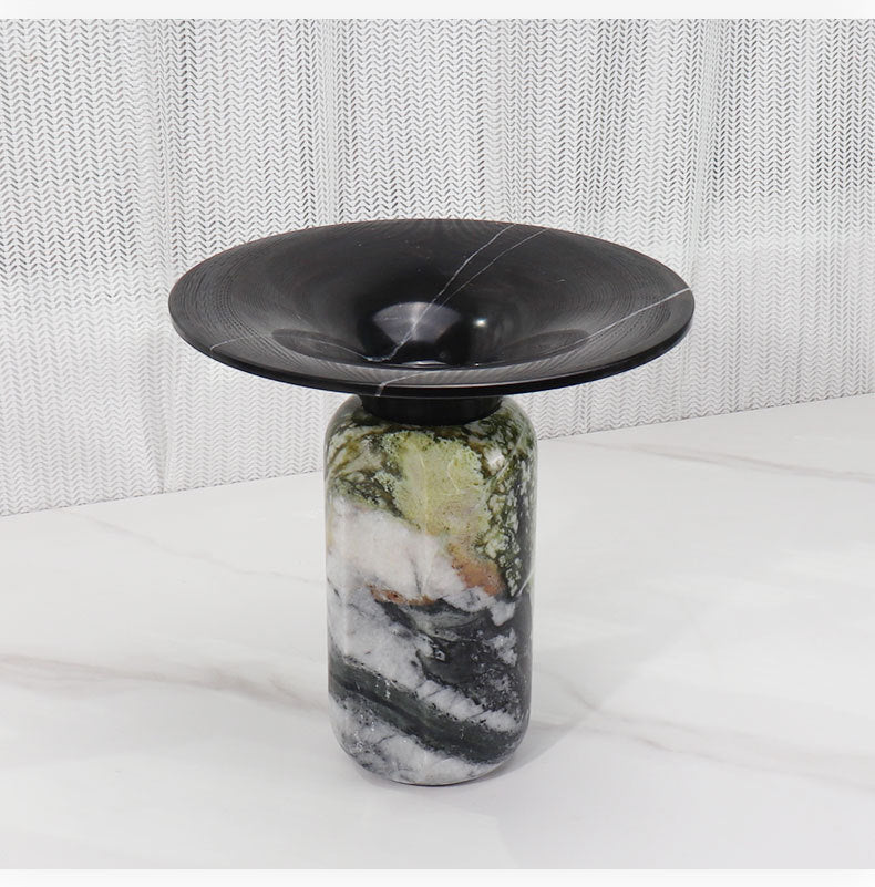 Natural Marble Round Flower Vase Modern Hotel & Home Table Decoration