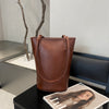 Women’s Leather Shoulder Bucket Purse