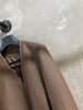 Women Hand Woven Leather Jacket with Open Front Belt