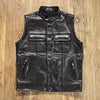 Genuine Leather Men Vest for Bikers Motorcycle Riding Vest