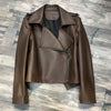 Women Genuine Sheepskin Leather Slim Moto Jacket 2 S